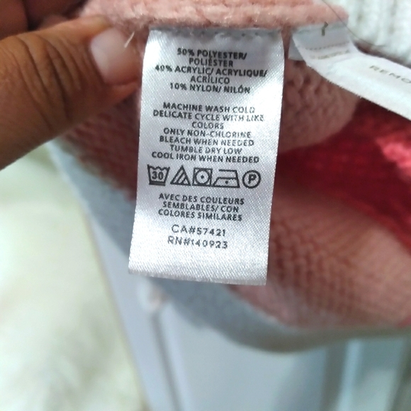 LOFT Women's Sweater Colorblock Stitchy Size XS - Picture 6 of 6